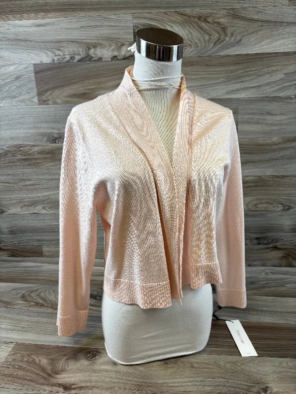 Cardigan By Calvin Klein In Peach, Size: L