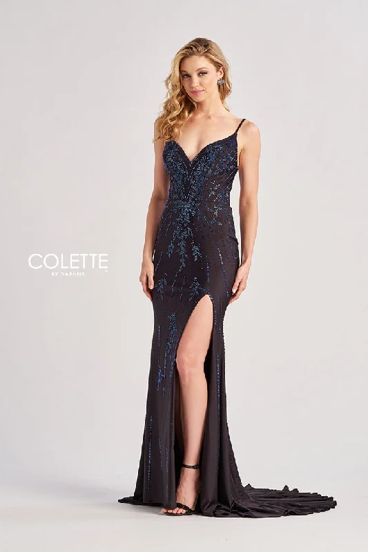 Colette by Daphne CL8620 Long Mermaid Fit Formal Beaded Prom dress