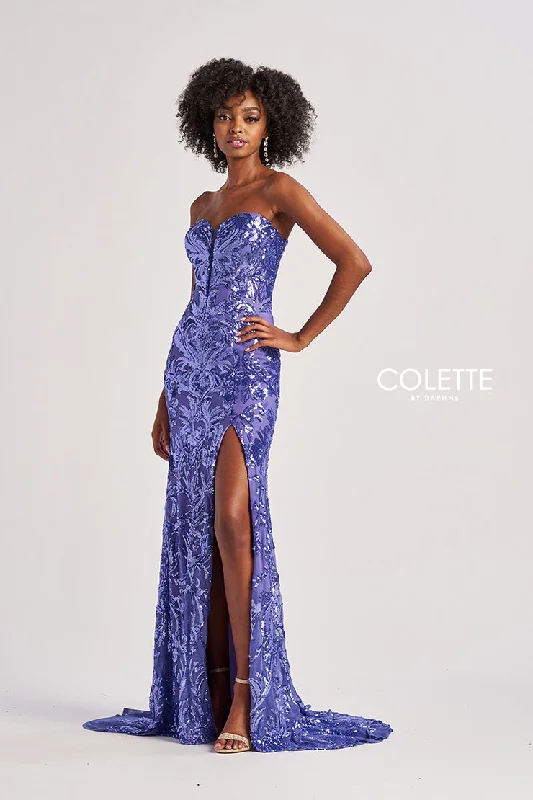 Colette by Daphne CL8680 Long Sequin Mermaid Formal Prom Dress