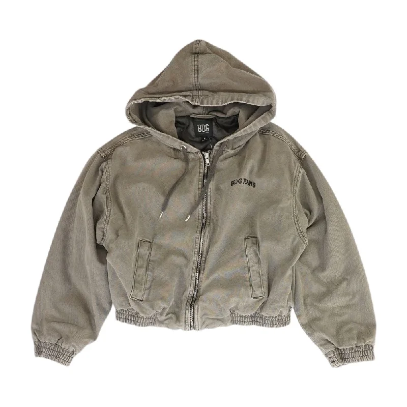 Gray Solid Lightweight Jacket