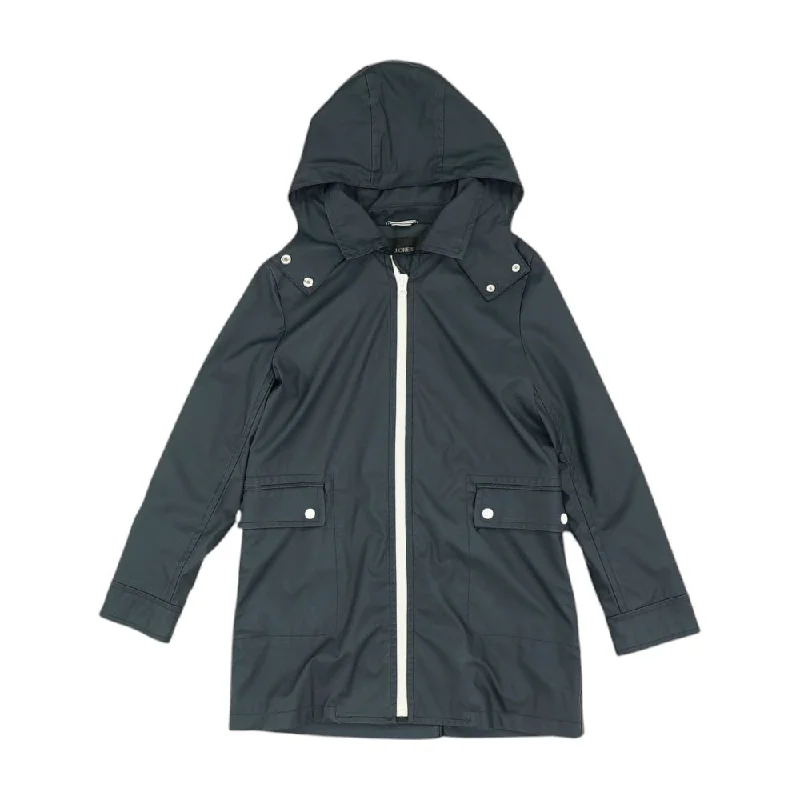 Navy Solid Rain Jacket