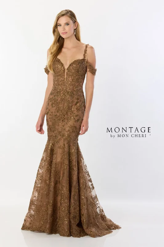 Montage M2232 Long Lace Sequin Mermaid Evening Formal Dress