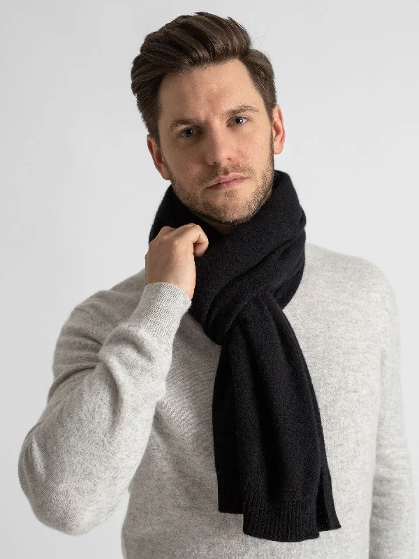 Cashmere scarf "Urban"  - black