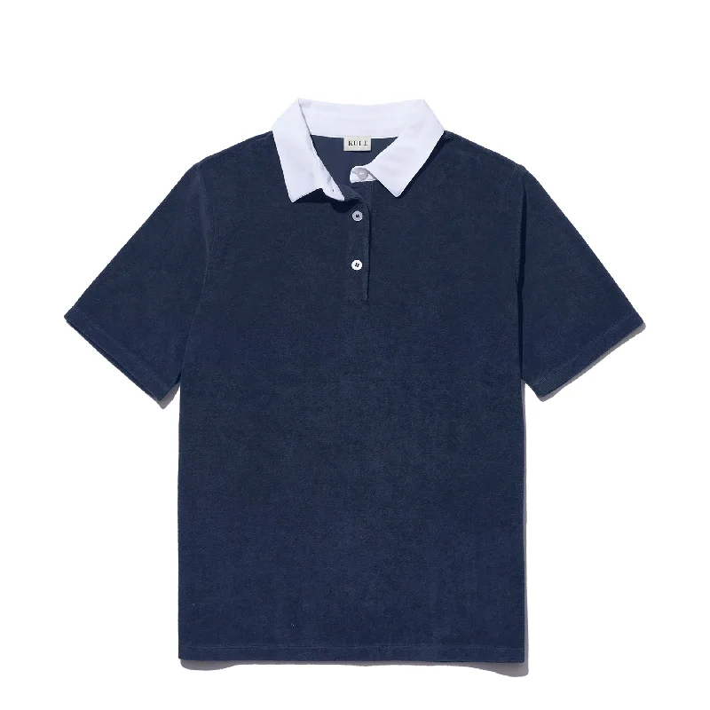 The Women's Terry Polo - Navy