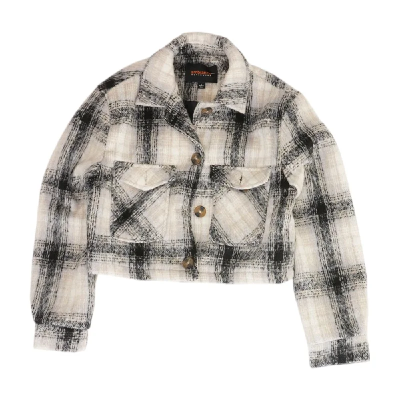 Beige Plaid Lightweight Jacket