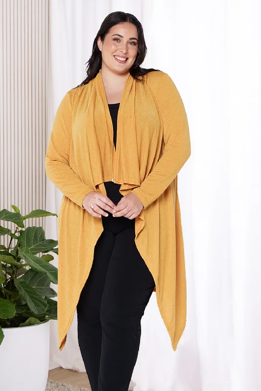 Kasra Wrap Tunic Jacket - Mustard