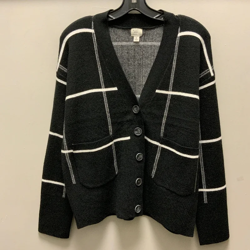 Sweater Cardigan By A New Day In Black, Size: M