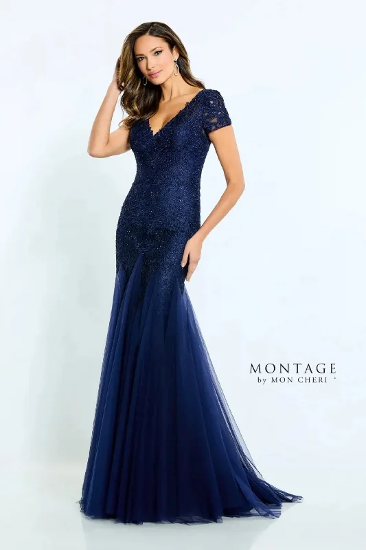 Montage M501 Long Evening Gown Beaded Formal Dress