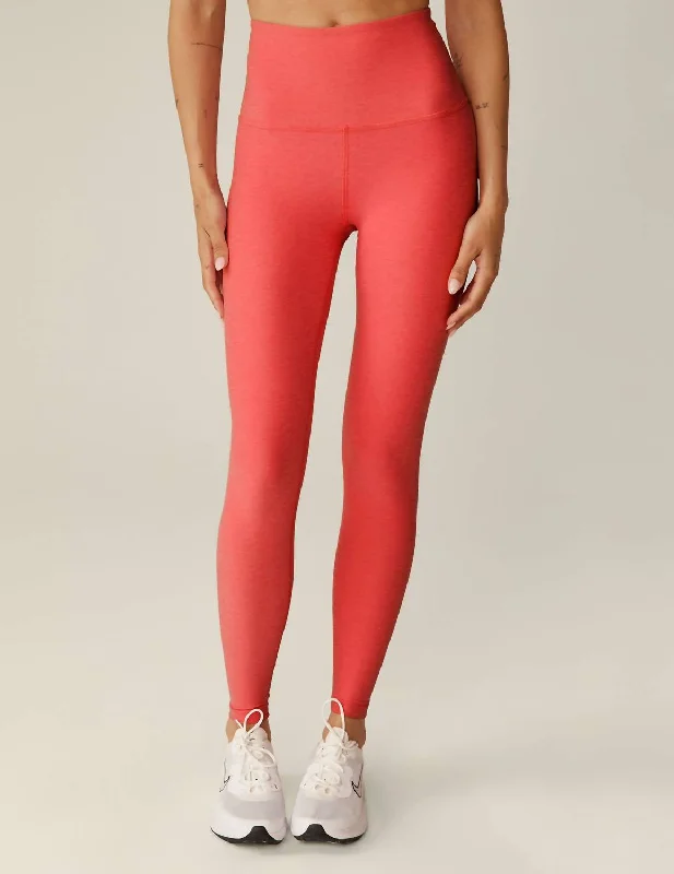 Spacedye Caught In The Midi Legging In Coral Glow Heather