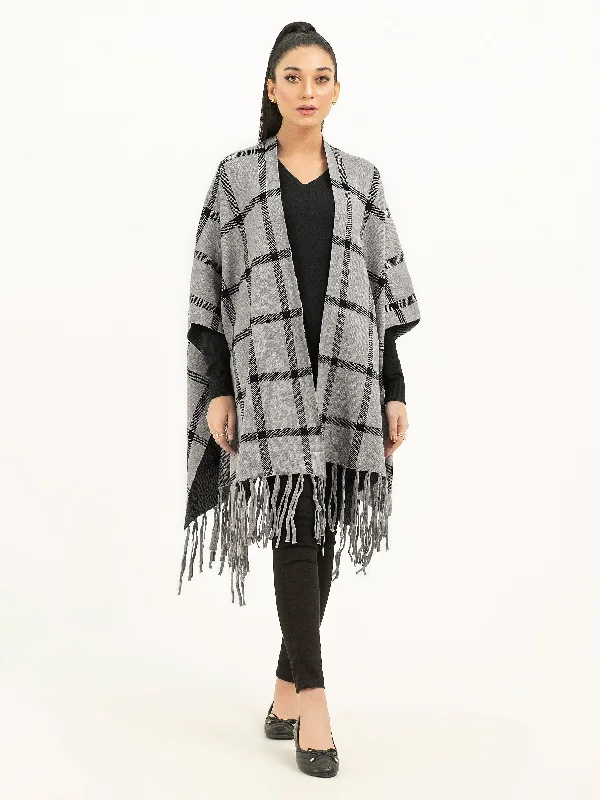 Checkered Cape Shawl