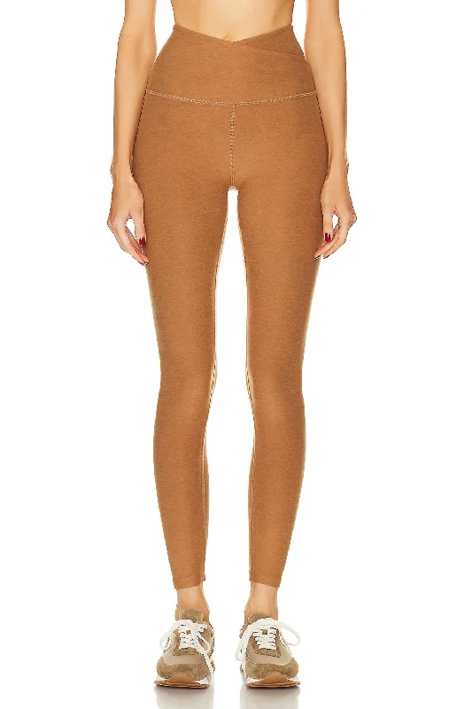 Spacedye At Your Leisure Legging In Caramel Toffee Heather