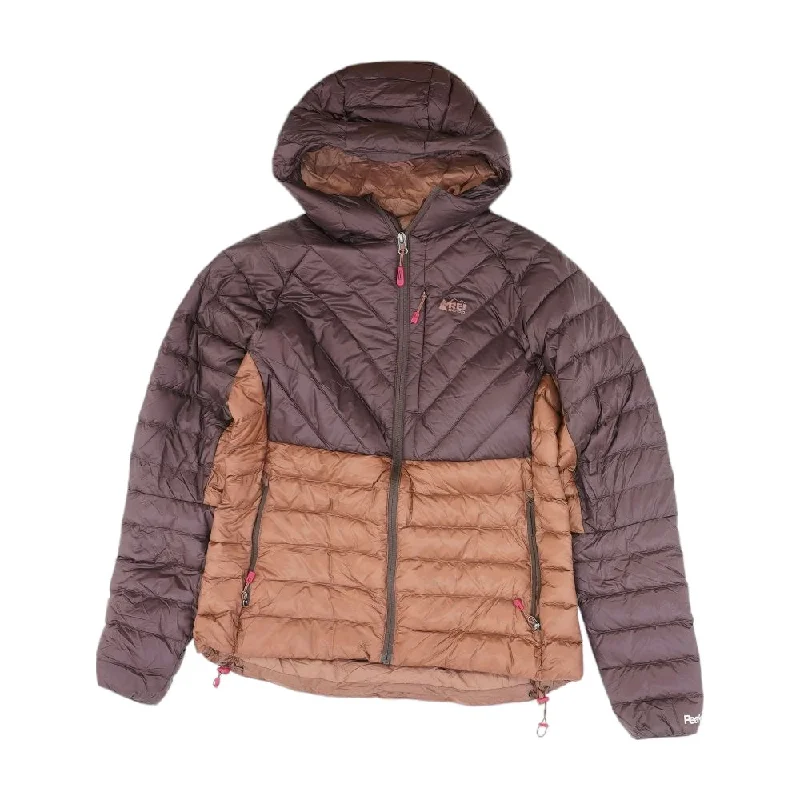 Brown Chevron Puffer Jacket