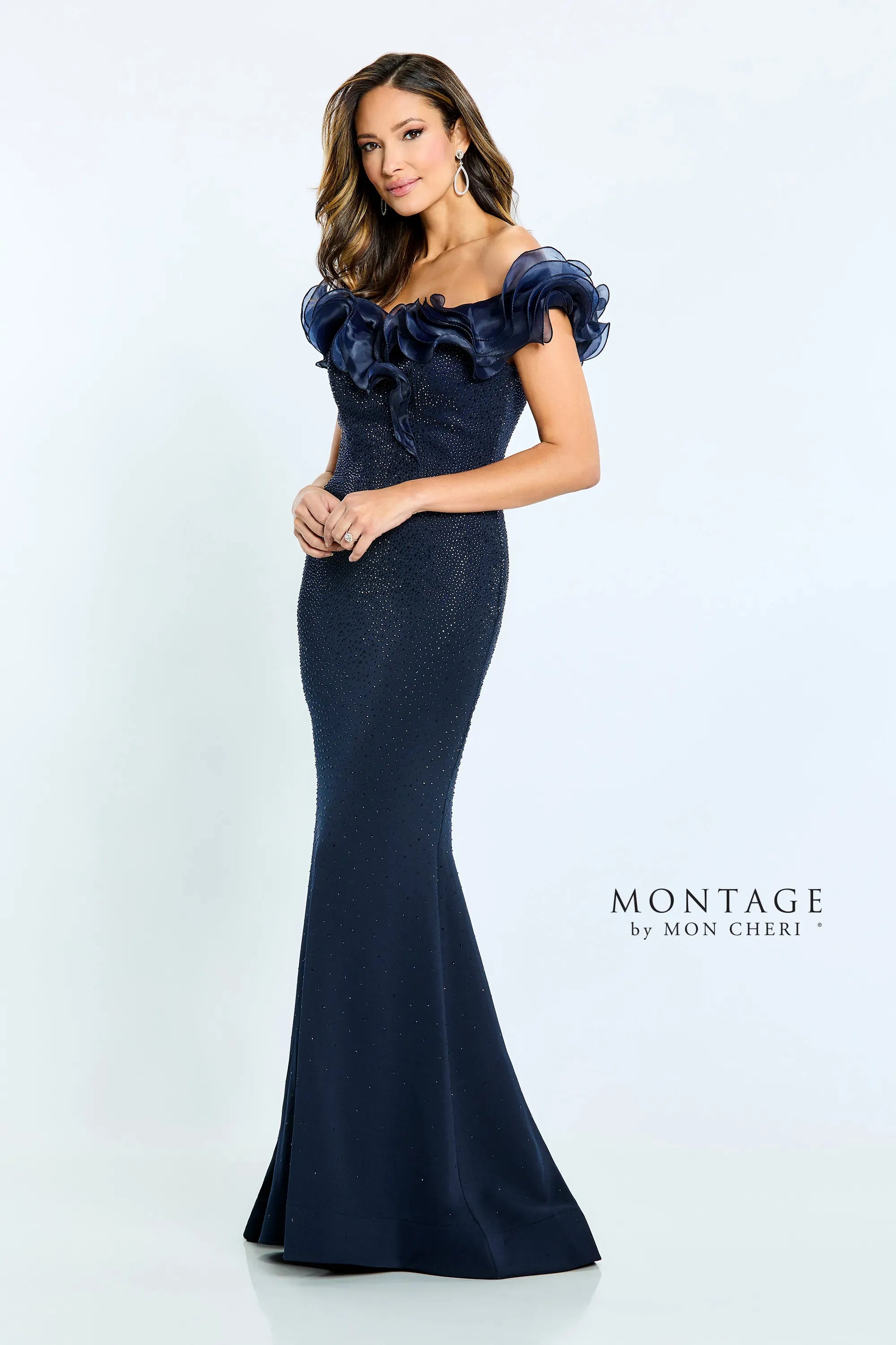 Montage M503 Mermaid Long Formal Beaded Dress