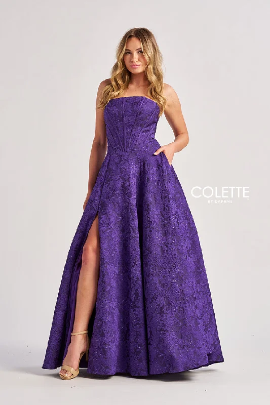 Colette by Daphne 8675 ball Gown Long Formal Beaded Prom Dress