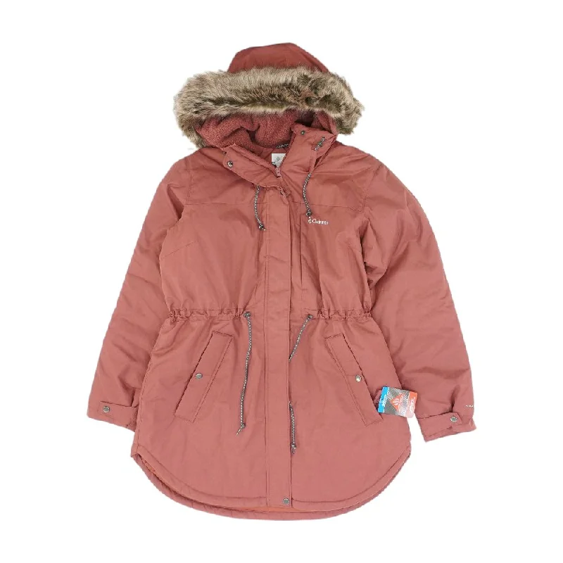 Red Solid Puffer Coat