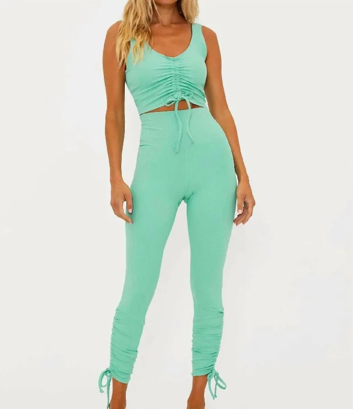 Alessia 7/8 Leggings In Jade Sky