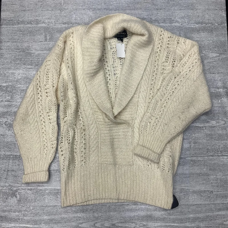 Sweater Cardigan Designer By Kate Spade In Cream, Size: M