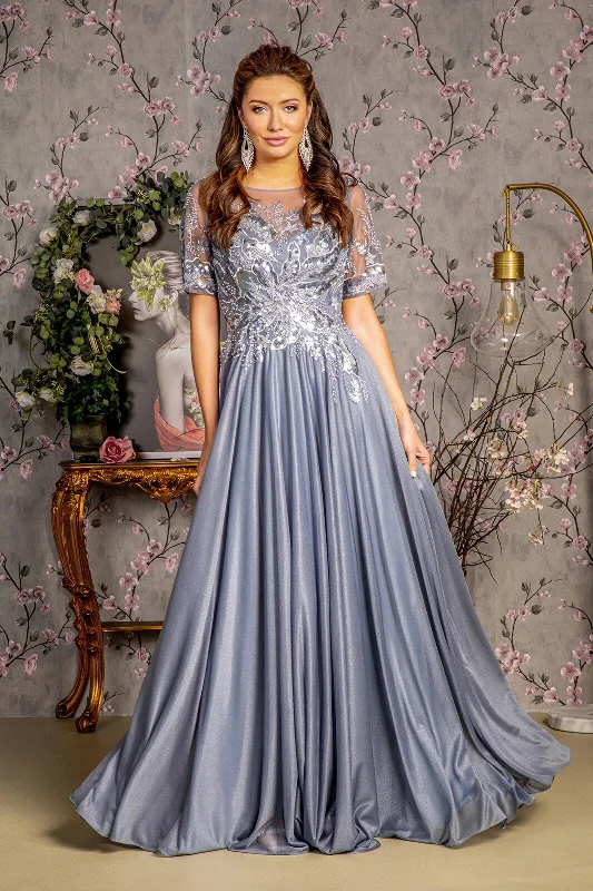 Long Formal A Line Mother of the Bride Dress