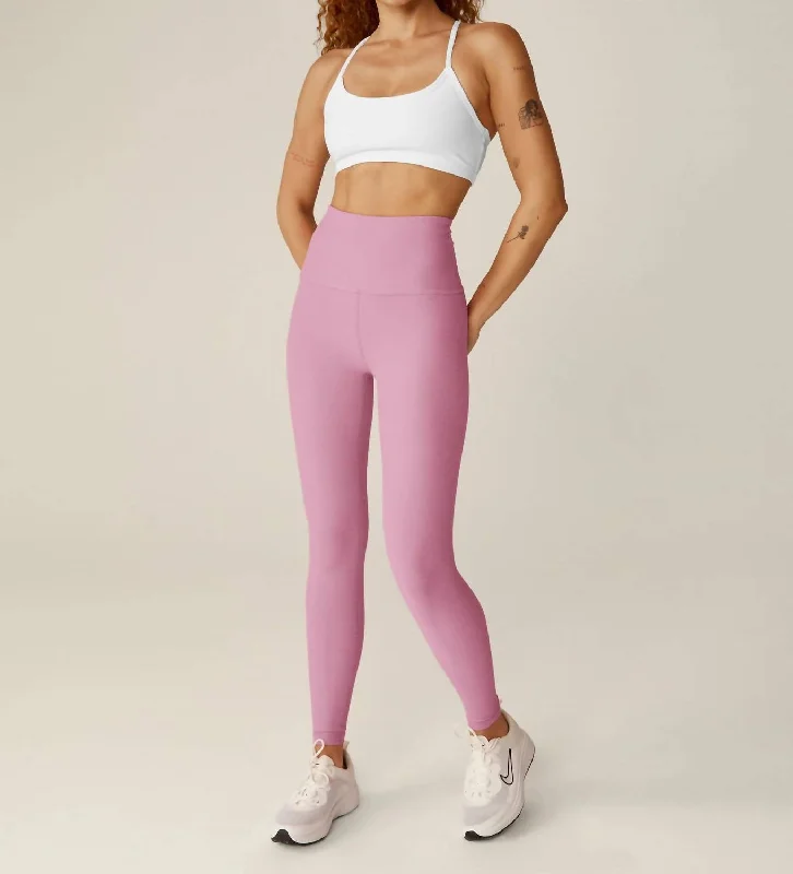 Spacedye Caught In The Midi Legging In Pink Haze Heather