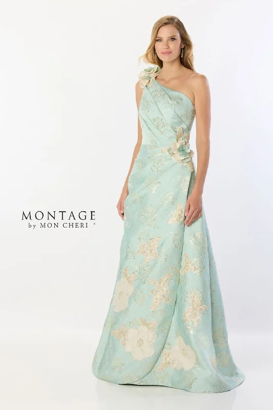 Montage M2229 Long Floral A Line Formal Dress