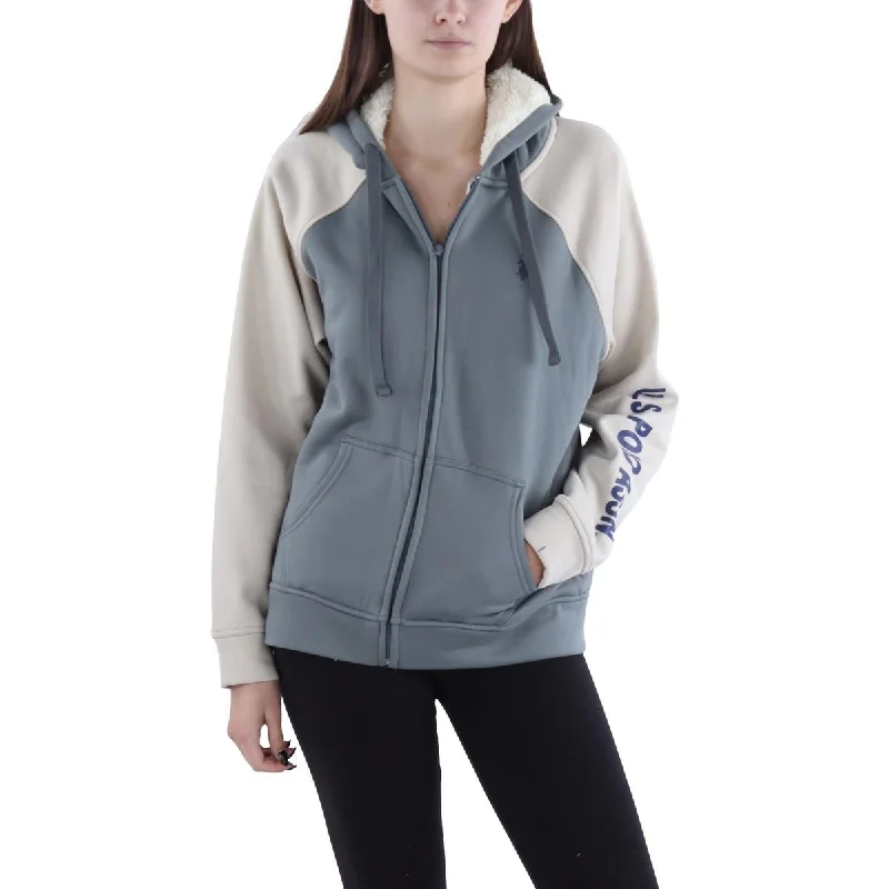 Womens Colorblock Comfy Zip Hoodie