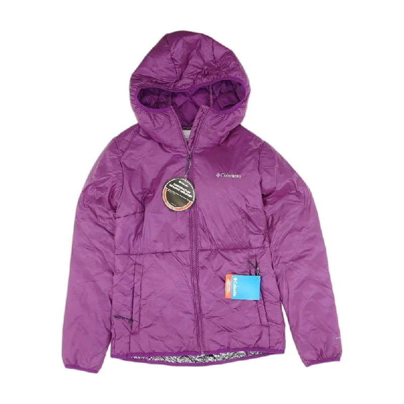 Purple Solid Puffer Jacket