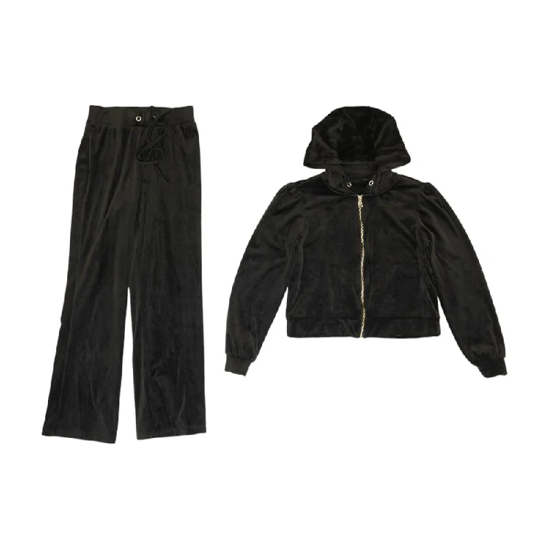 Black Solid Lightweight Jacket and Pant Set