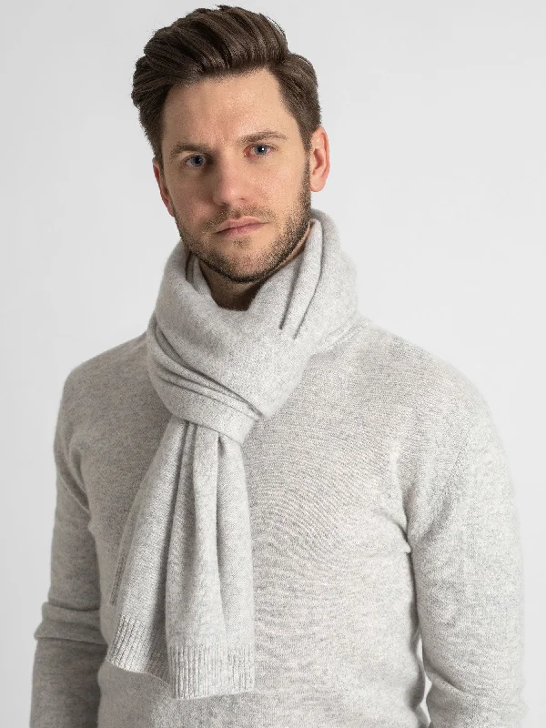 Cashmere scarf "Urban" - light grey