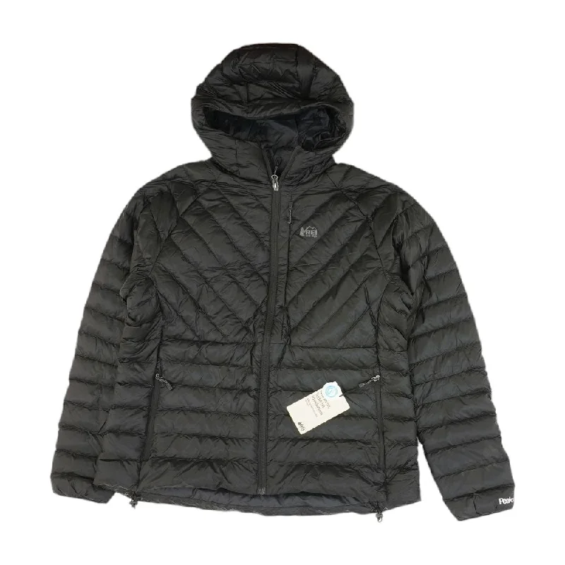 Black Solid Puffer Jacket