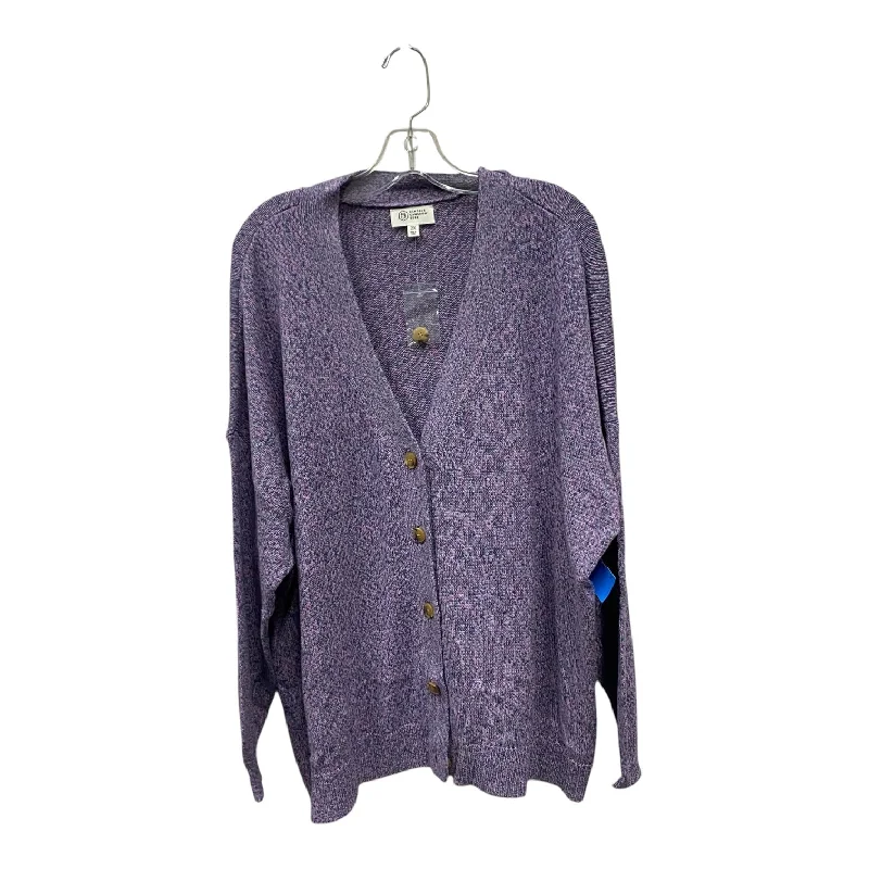 Sweater Cardigan By Candace Cameron bure In Purple, Size:2X