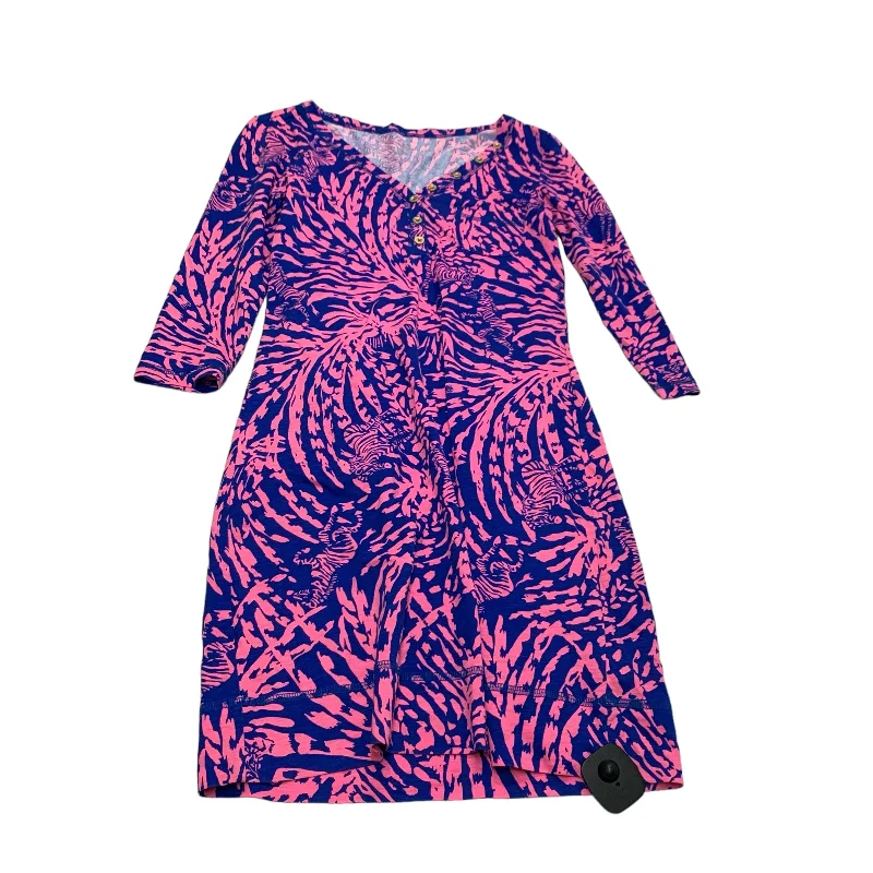 Dress Designer By Lilly Pulitzer In Blue & Pink, Size: Xs