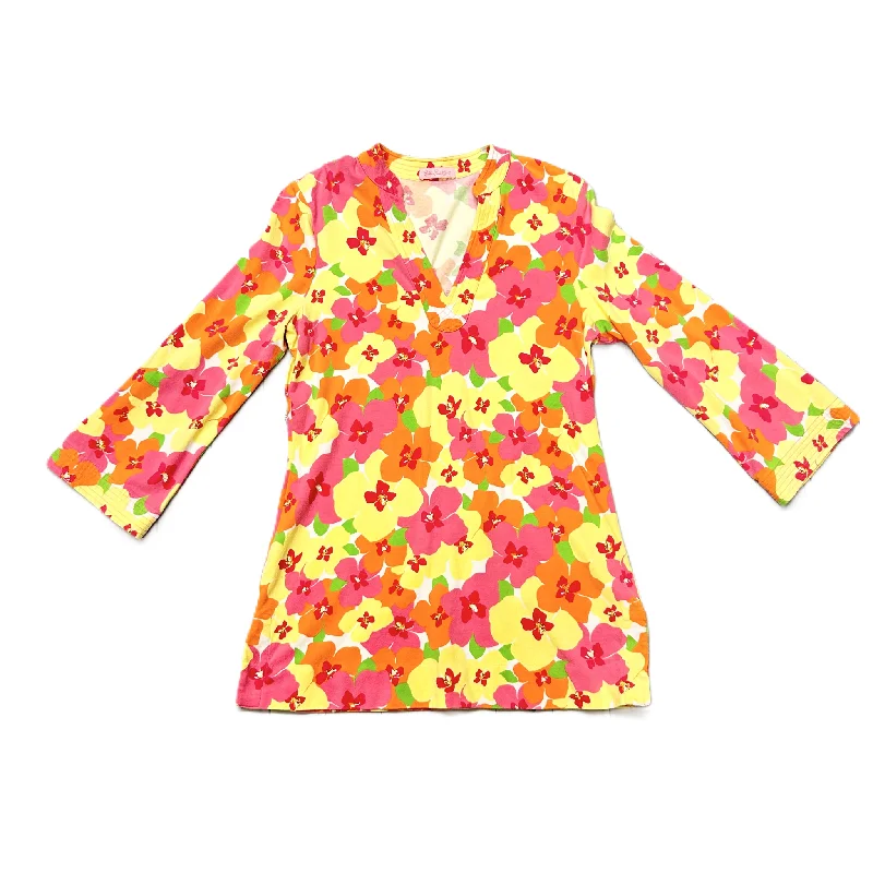 Orange & Pink Dress Designer By Lilly Pulitzer