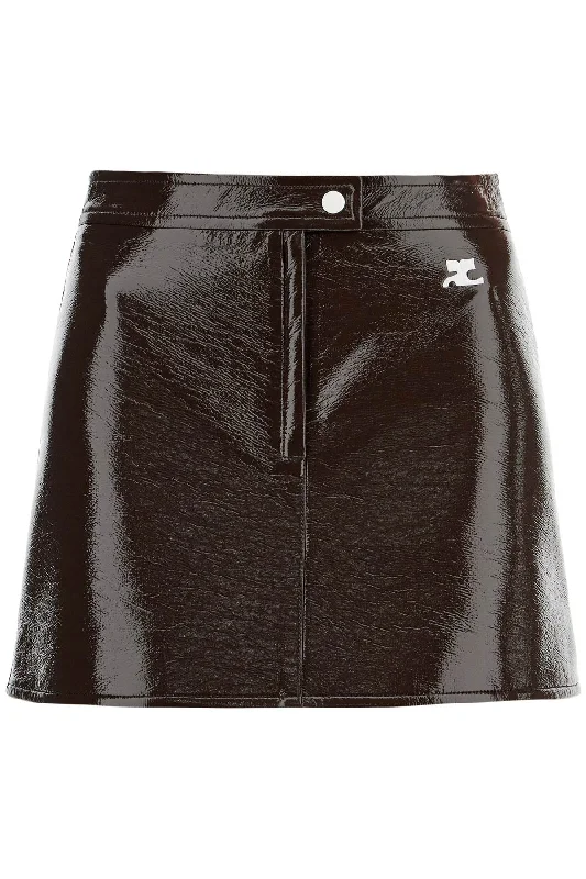 Courreges Women's Re-Edition Vinyl Effect Mini Skirt