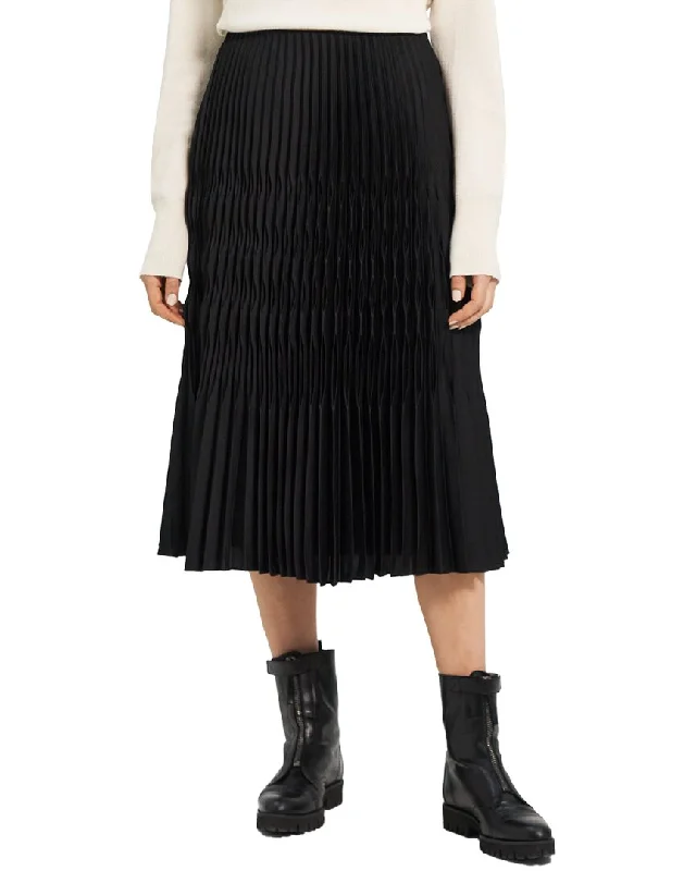 Theory Broken Pleat Midi Skirt