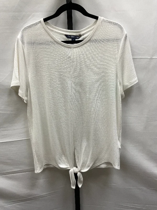 White Top Short Sleeve Calvin Klein, Size L