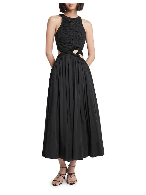 New Catara Womens Embellished Cut-Out Evening Dress