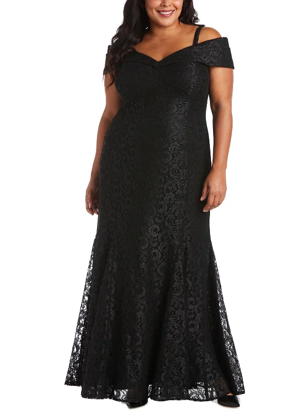 Womens Empire Waist Glitter Formal Dress