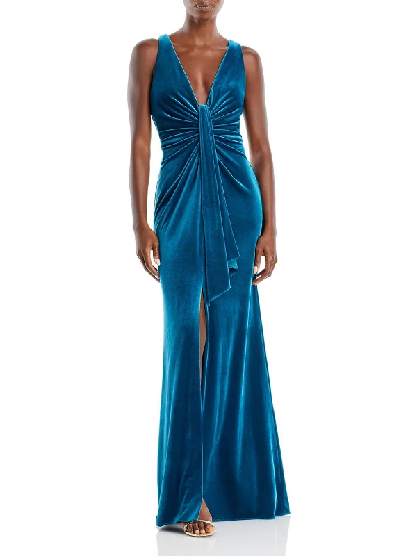 Womens Shimmer Full Length Evening Dress