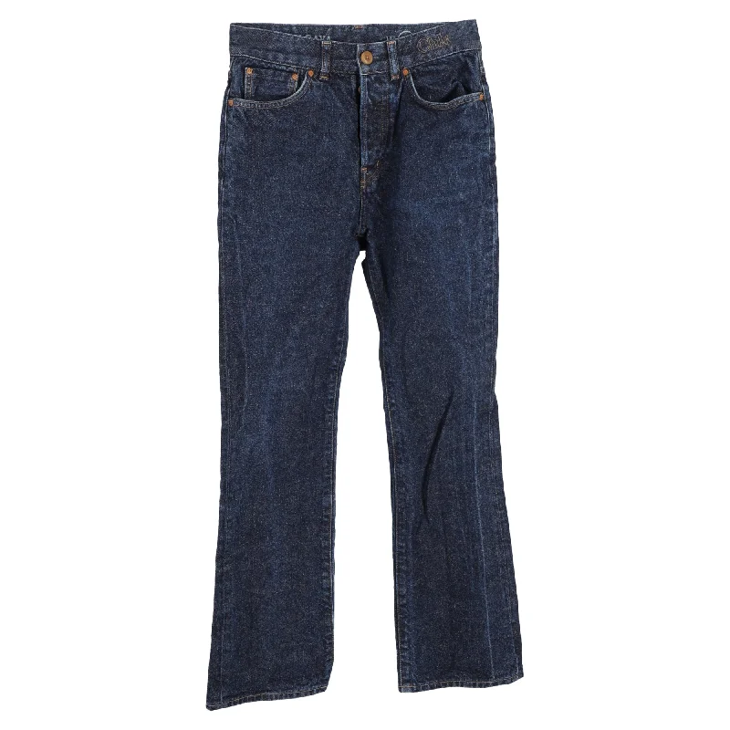 Chloé High-Waisted Wide-Leg Jeans in Blue Cotton Denim