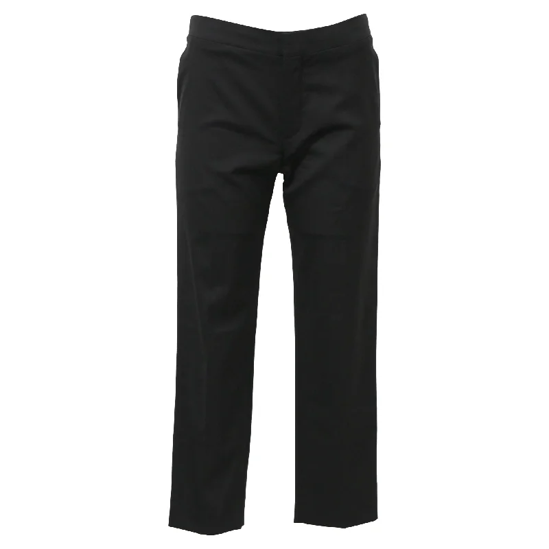 Chloé High-Waisted Wide-Leg Trousers in Black Wool