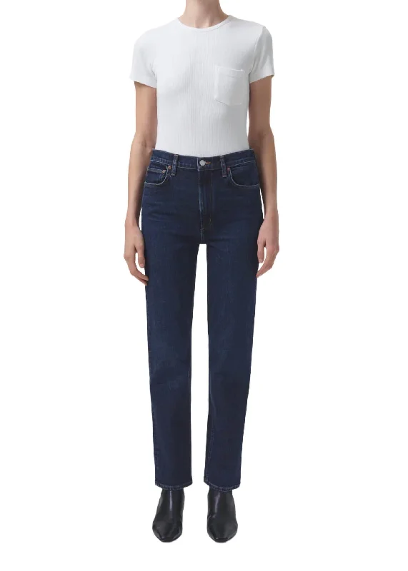 Stovepipe High Rise Jeans In Song