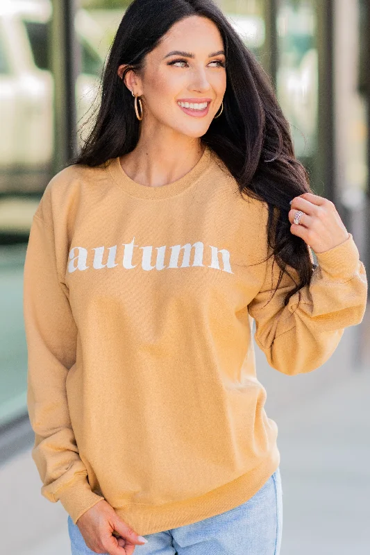 Autumn Old Gold Graphic Sweatshirt