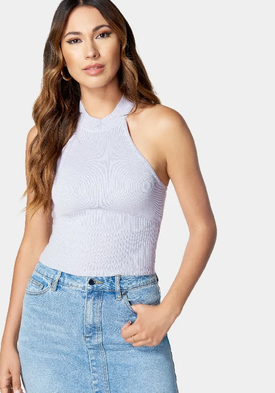 Mock Neck Halter Sweater