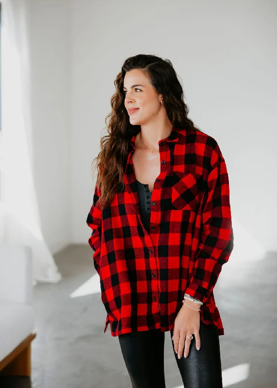 Sarah Plaid Oversized Shirt