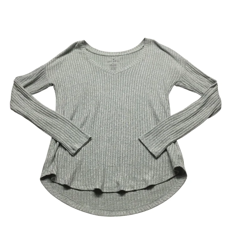 Top Long Sleeve Basic By American Eagle In Green, Size: S