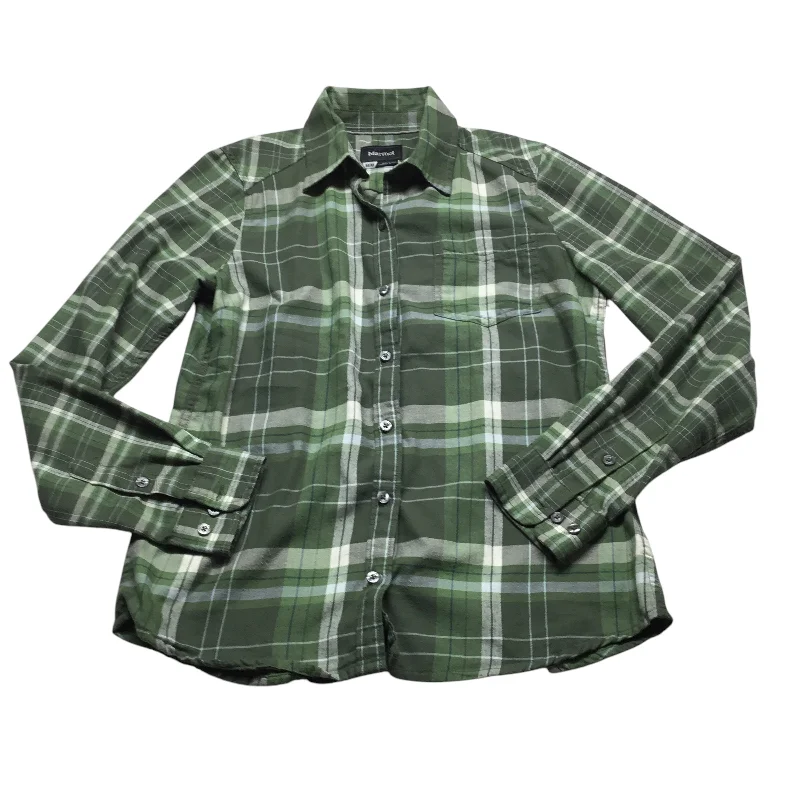 Top Long Sleeve Basic By Marmot In Plaid Pattern, Size: M