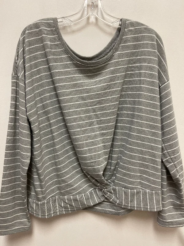 Top Long Sleeve Basic By Old Navy In Striped Pattern, Size: L