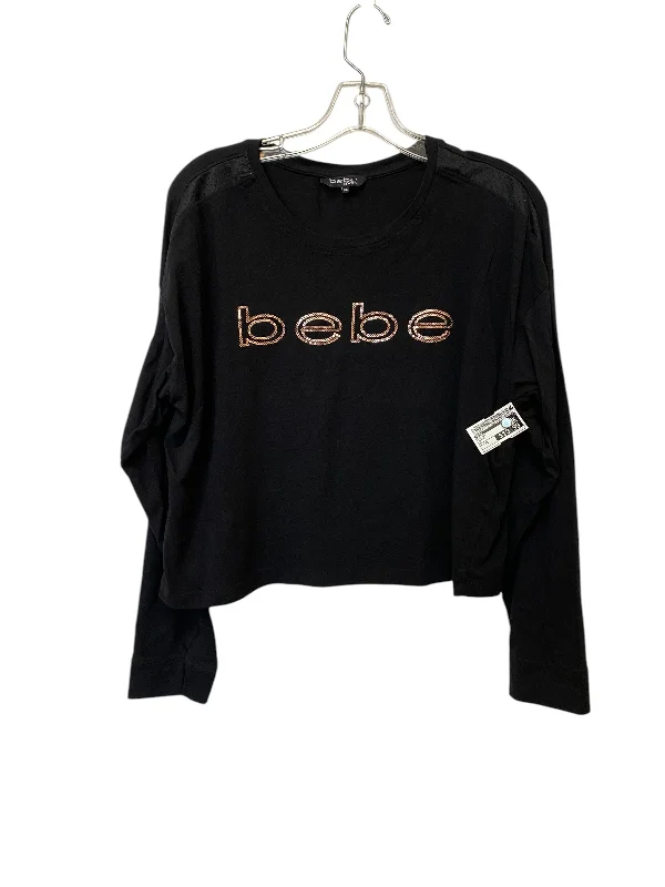 Top Long Sleeve By Bebe In Black, Size: Xl