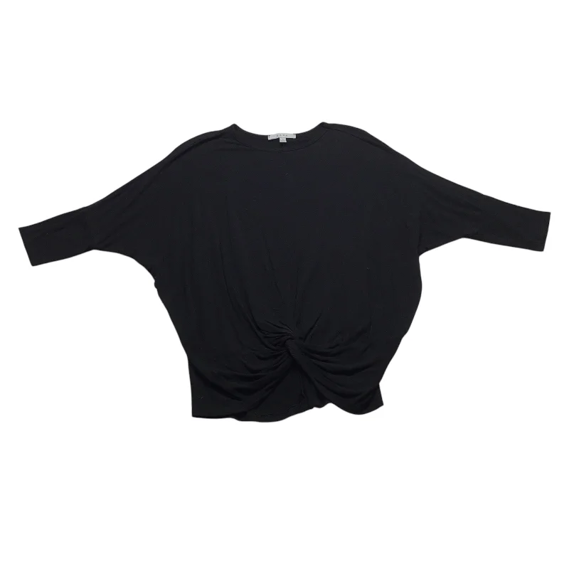 Top Long Sleeve By Gaze In Black, Size: S