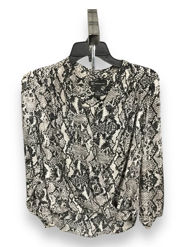 Top Long Sleeve By Inc In Snakeskin Print, Size: S